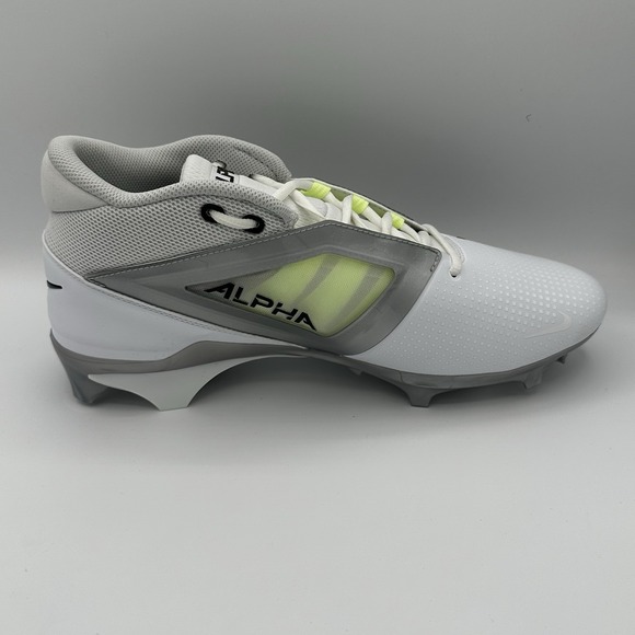 Size 12 Nike Alpha Menace 4 Pro Football Cleats White/Photon Dust FD7037-100 New - Picture 7 of 7